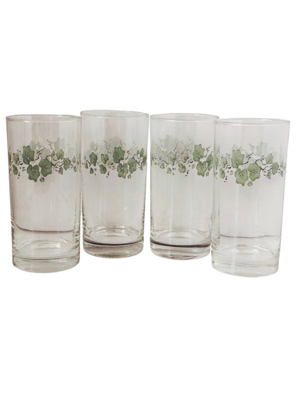 4 Corelle Callaway Tumblers 16oz set glass ivy garland bohemian cottagecore 6"